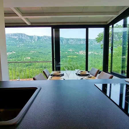 Amazing Sea-mountain Valley View House With 3 Terraces And Huge Chill Gardens, 5min From The Sea! Bribir (Primorje-Gorski Kotar)